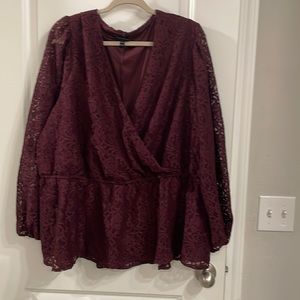 Lane Bryant lace blouse